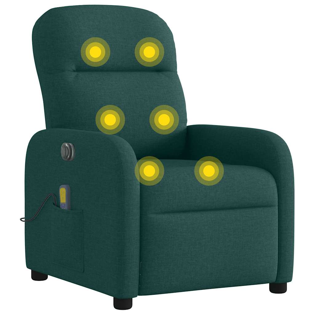 Massagestoel Stof Donkergroen