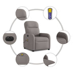 Massagestoel Stof Taupe
