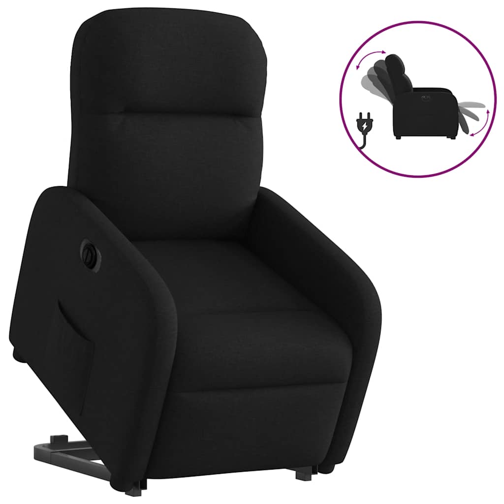 Sta-Op-Massagestoel Stof Zwart