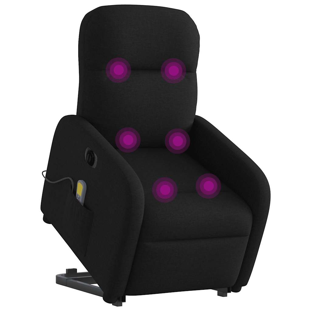 Sta-Op-Massagestoel Stof Zwart