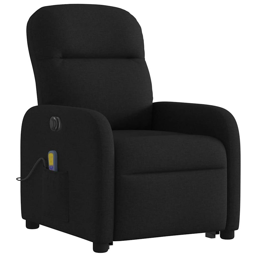 Sta-Op-Massagestoel Stof Zwart