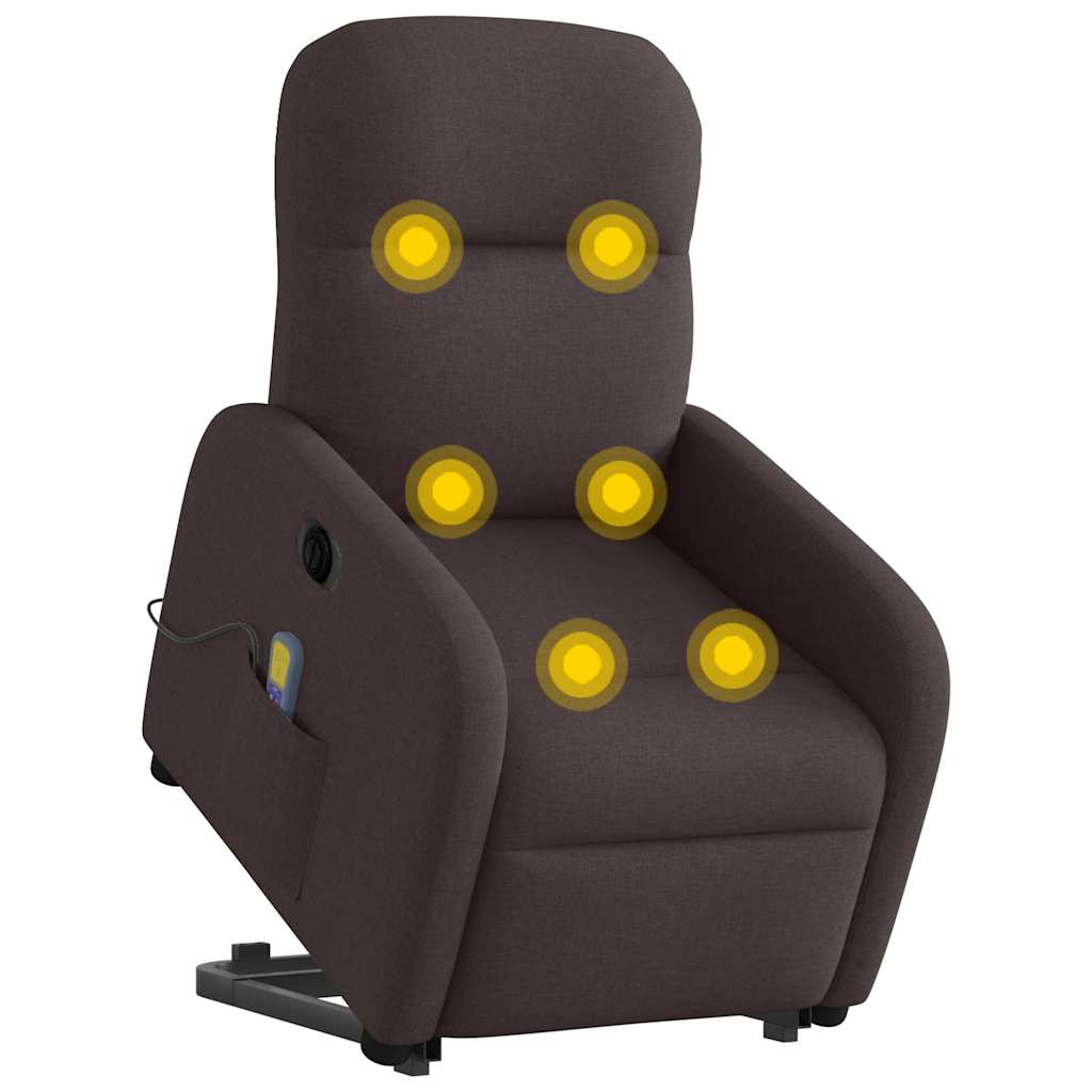 Sta-Op-Massagestoel Stof Donkerbruin