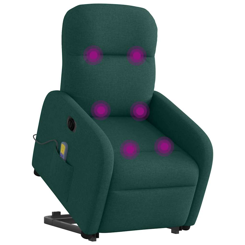 Sta-Op-Massagestoel Stof Donkergroen