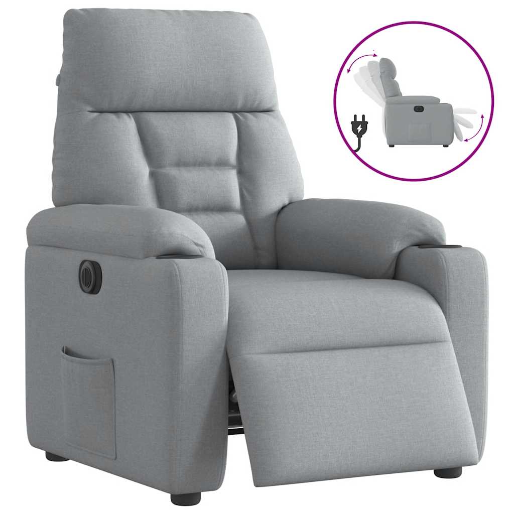 Massagestoel Stof Lichtgrijs