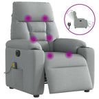 Massagestoel Stof Lichtgrijs
