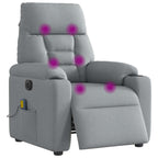 Massagestoel Stof Lichtgrijs