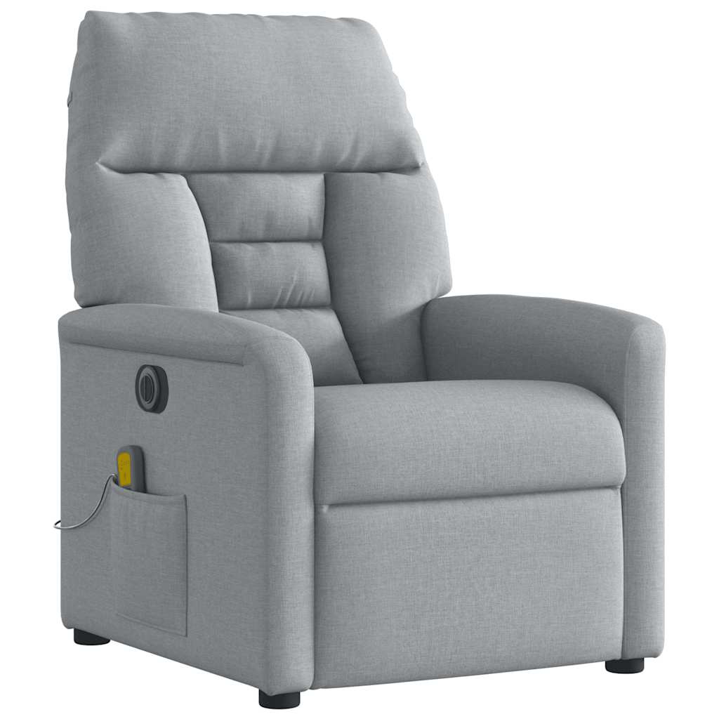 Massagestoel Stof Lichtgrijs