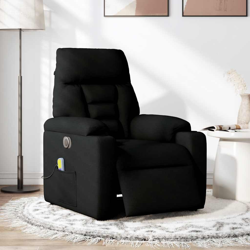 Massagestoel Stof Zwart