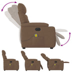 Massagestoel Stof Bruin