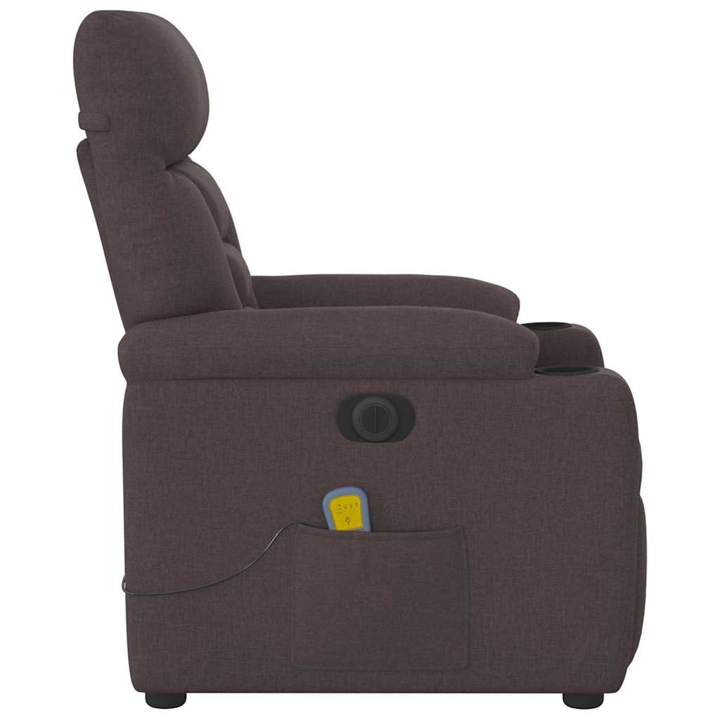 Massagestoel Stof Donkerbruin