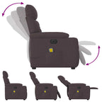 Massagestoel Stof Donkerbruin