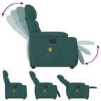 Massagestoel Stof Donkergroen