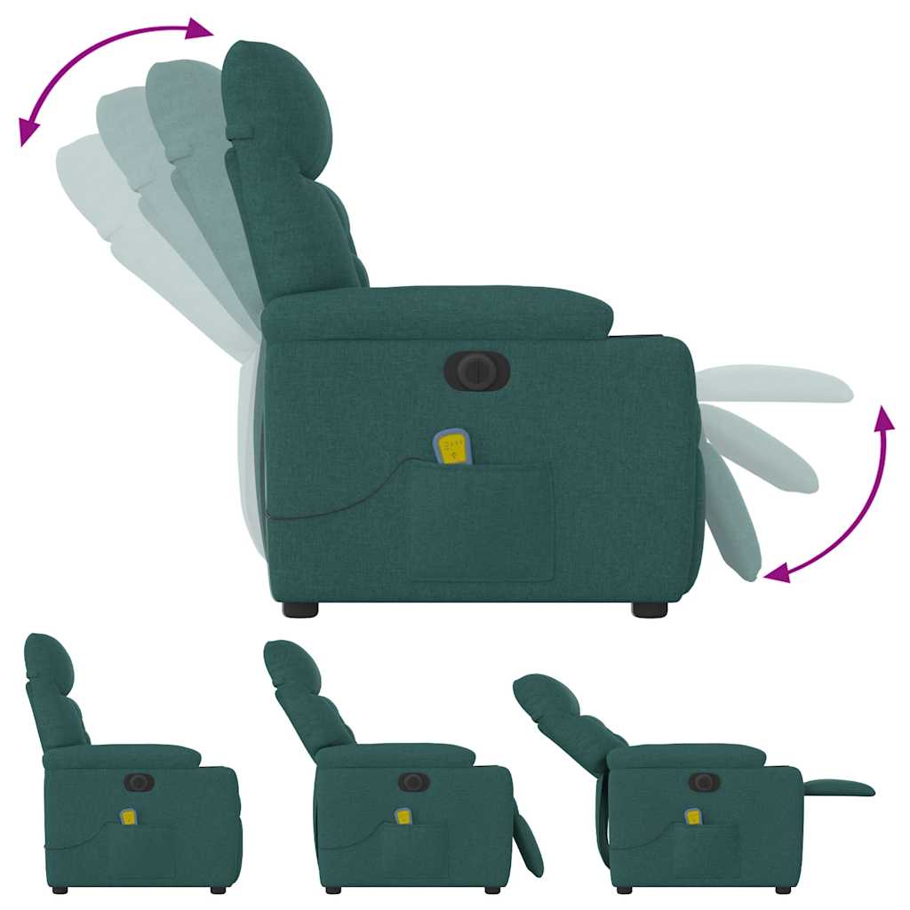 Massagestoel Stof Donkergroen