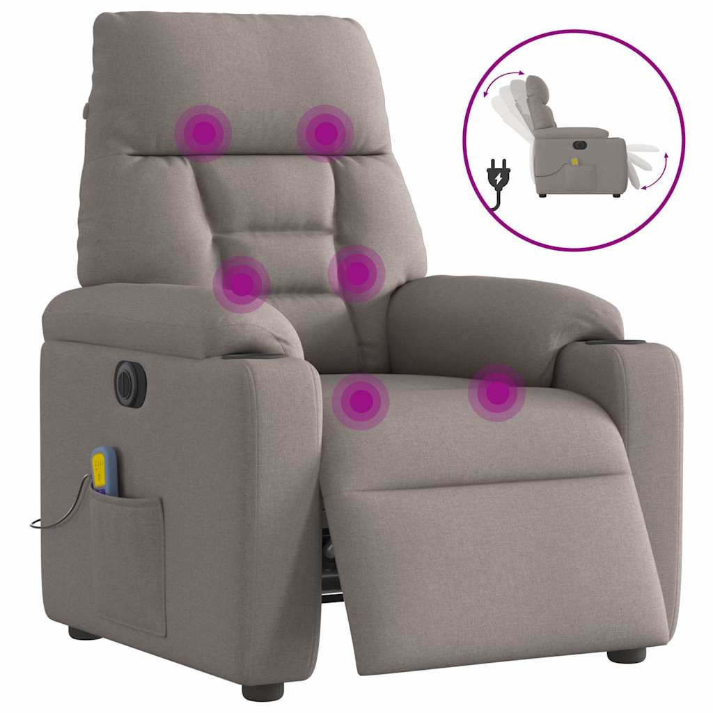 Massagestoel Stof Taupe