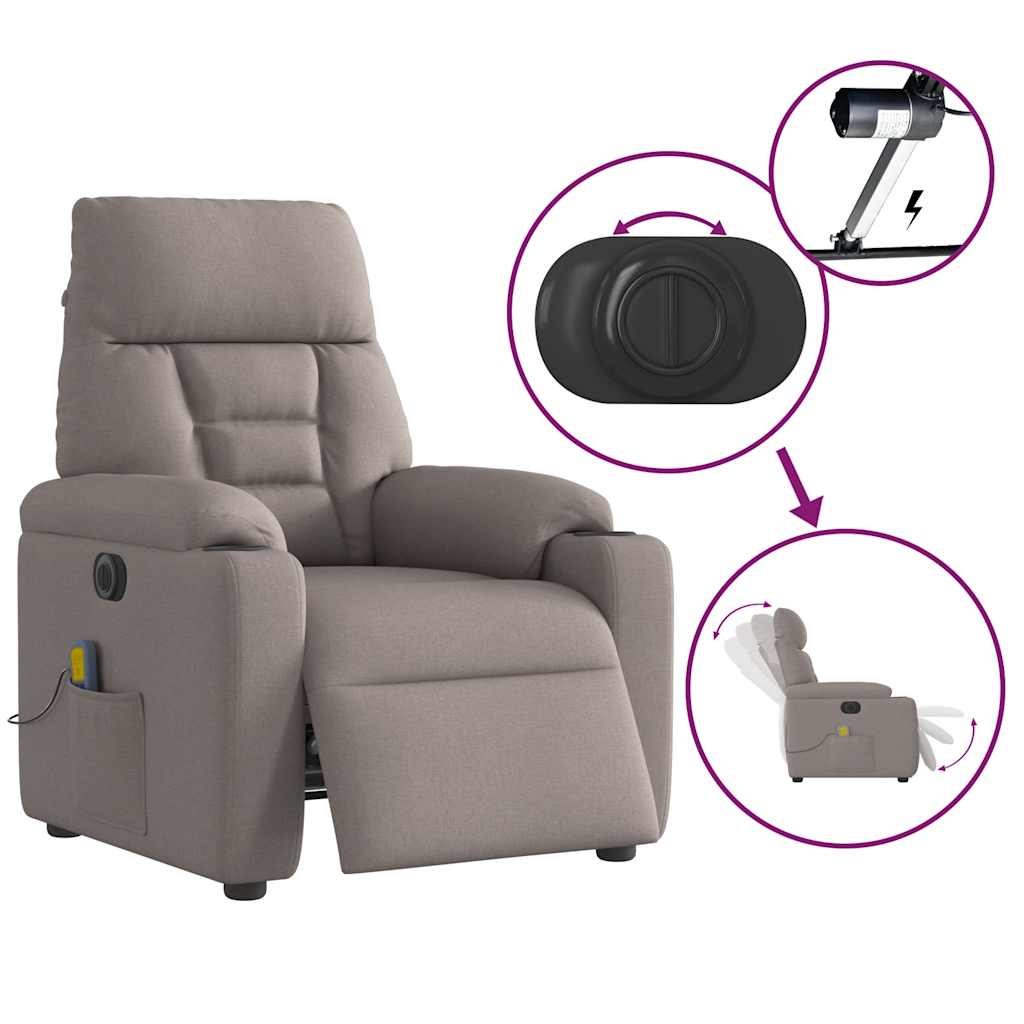 Massagestoel Stof Taupe