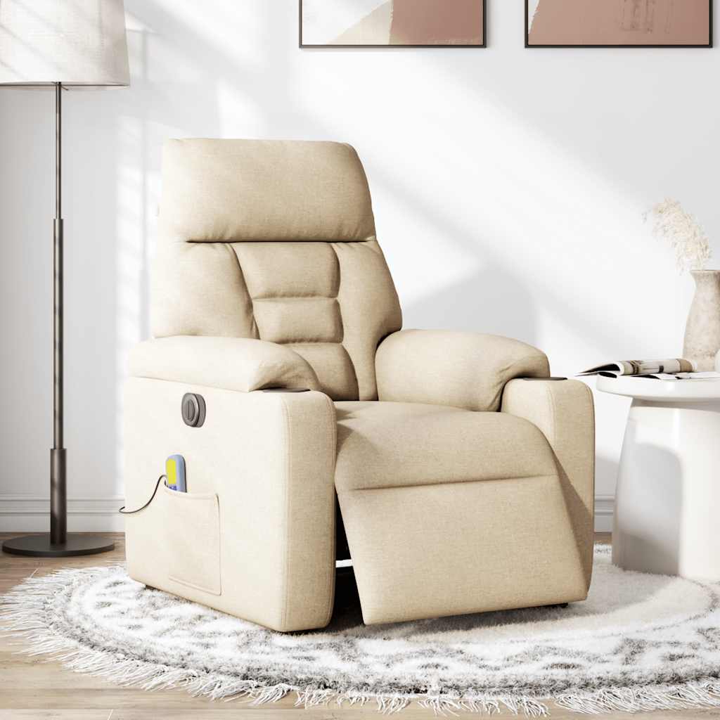 Massagestoel Stof Kleurig Crème