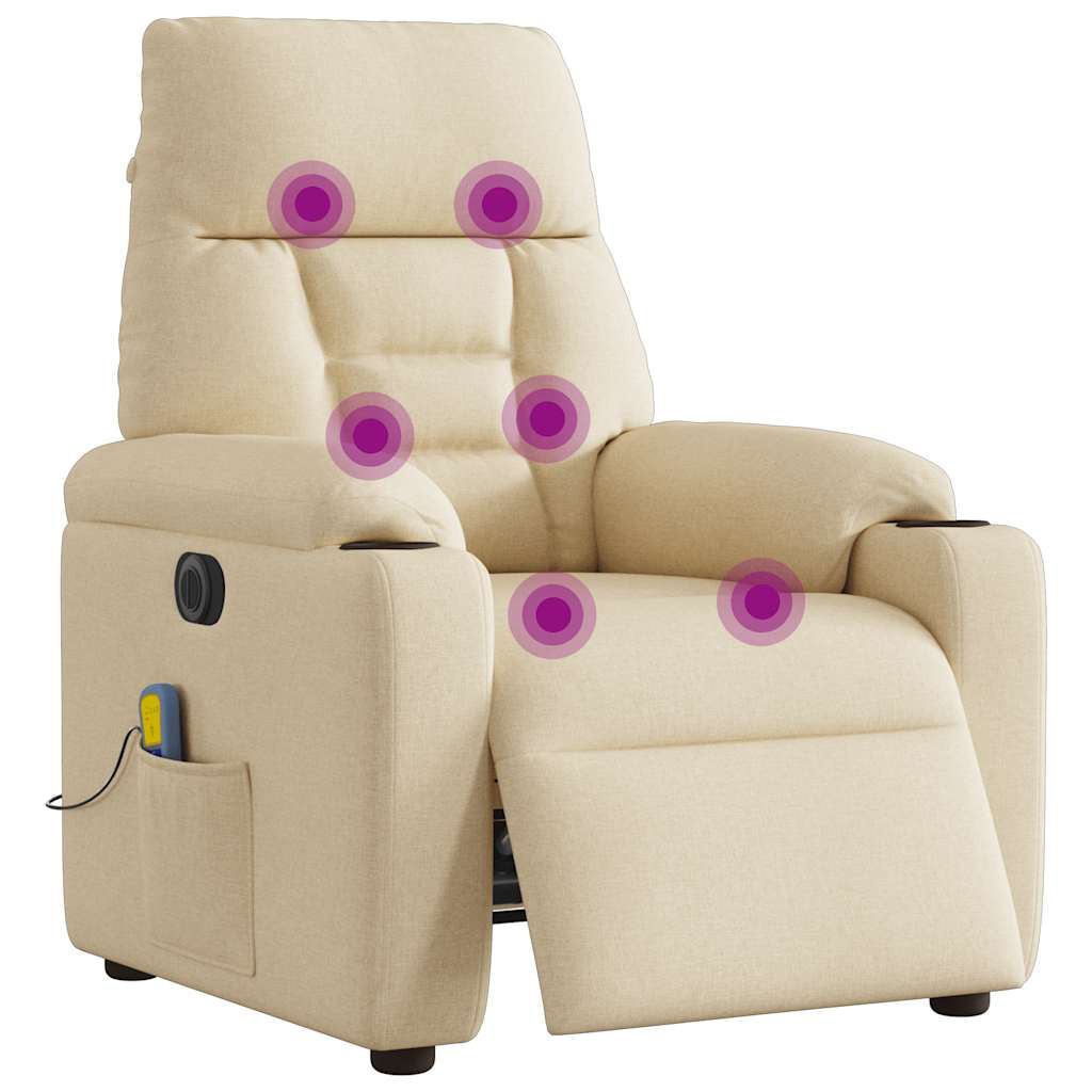 Massagestoel Stof Kleurig Crème