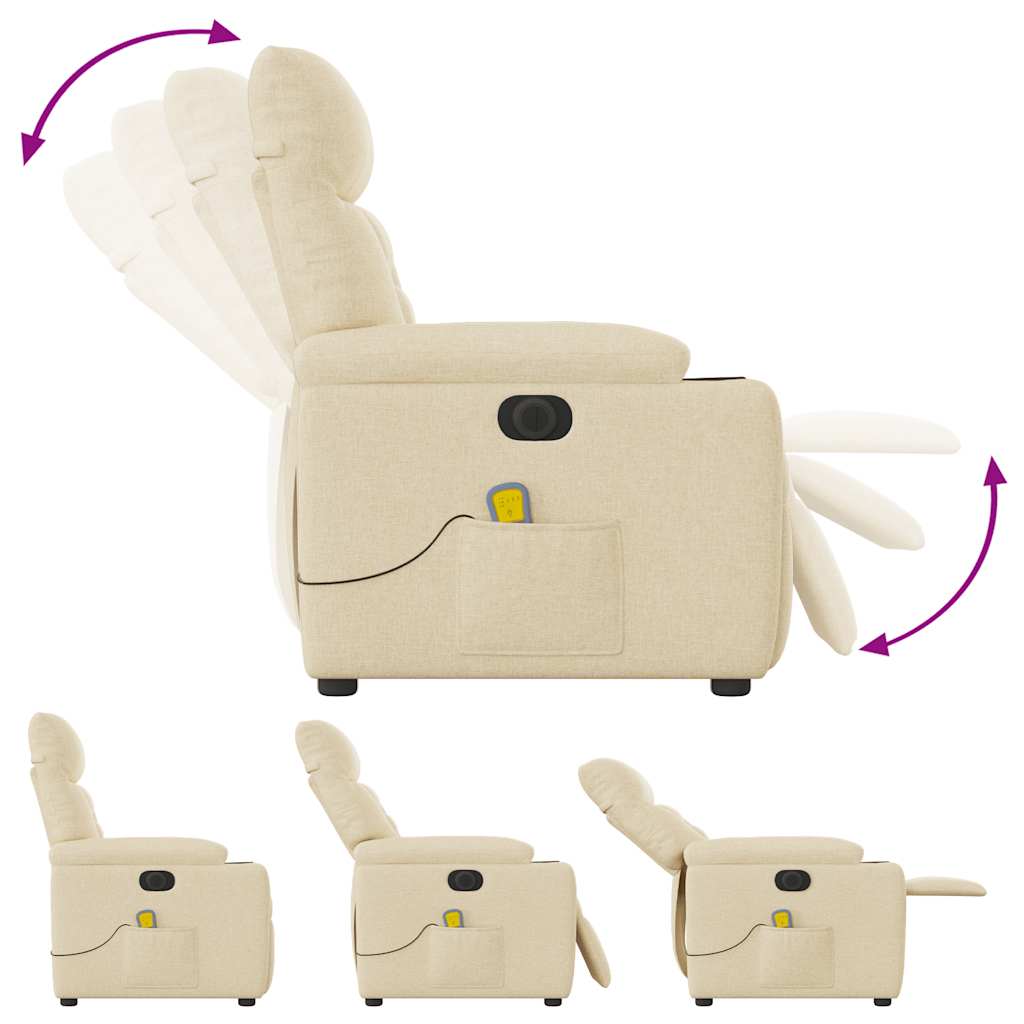 Massagestoel Stof Kleurig Crème