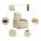 Massagestoel Stof Kleurig Crème