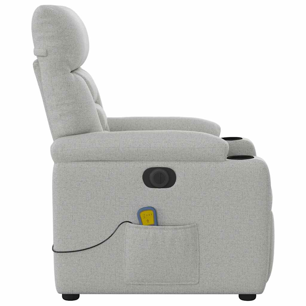 Massagestoel Stof Wolk Grijs Wolkengrijs