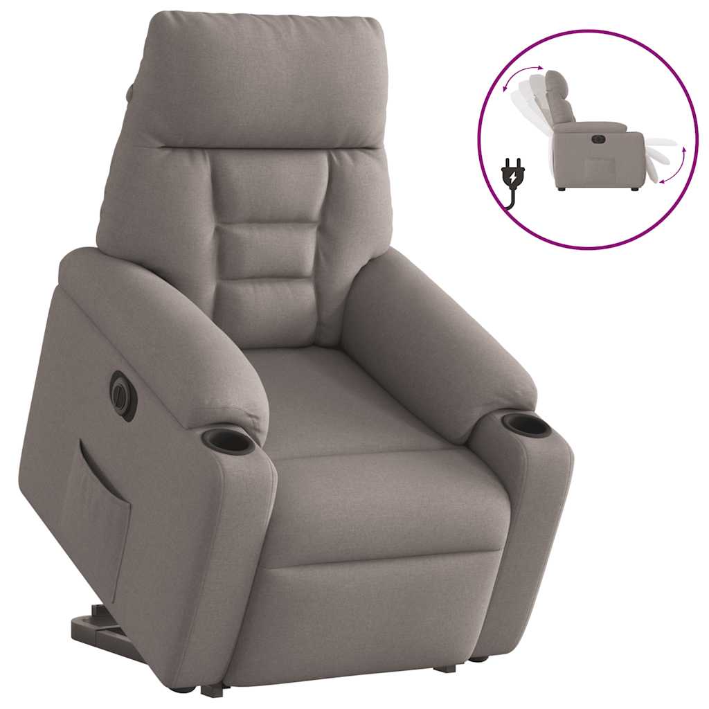 Sta-Op-Massagestoel Stof Taupe