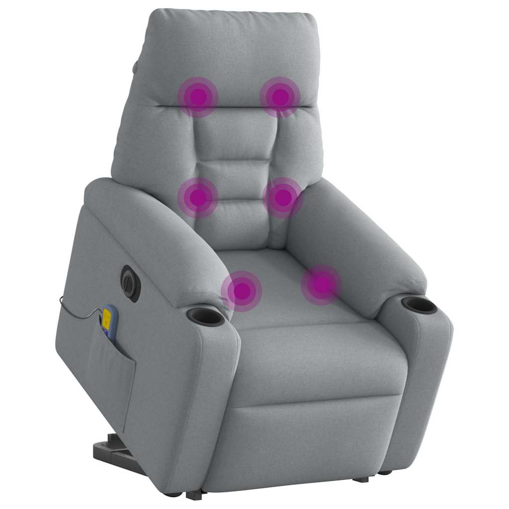 Sta-Op-Massagestoel Stof Lichtgrijs