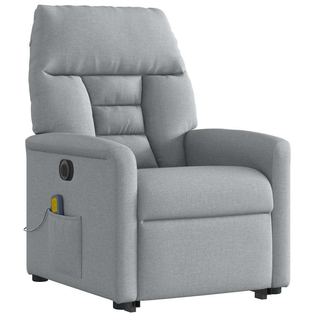 Sta-Op-Massagestoel Stof Lichtgrijs