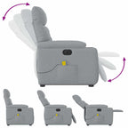 Sta-Op-Massagestoel Stof Lichtgrijs