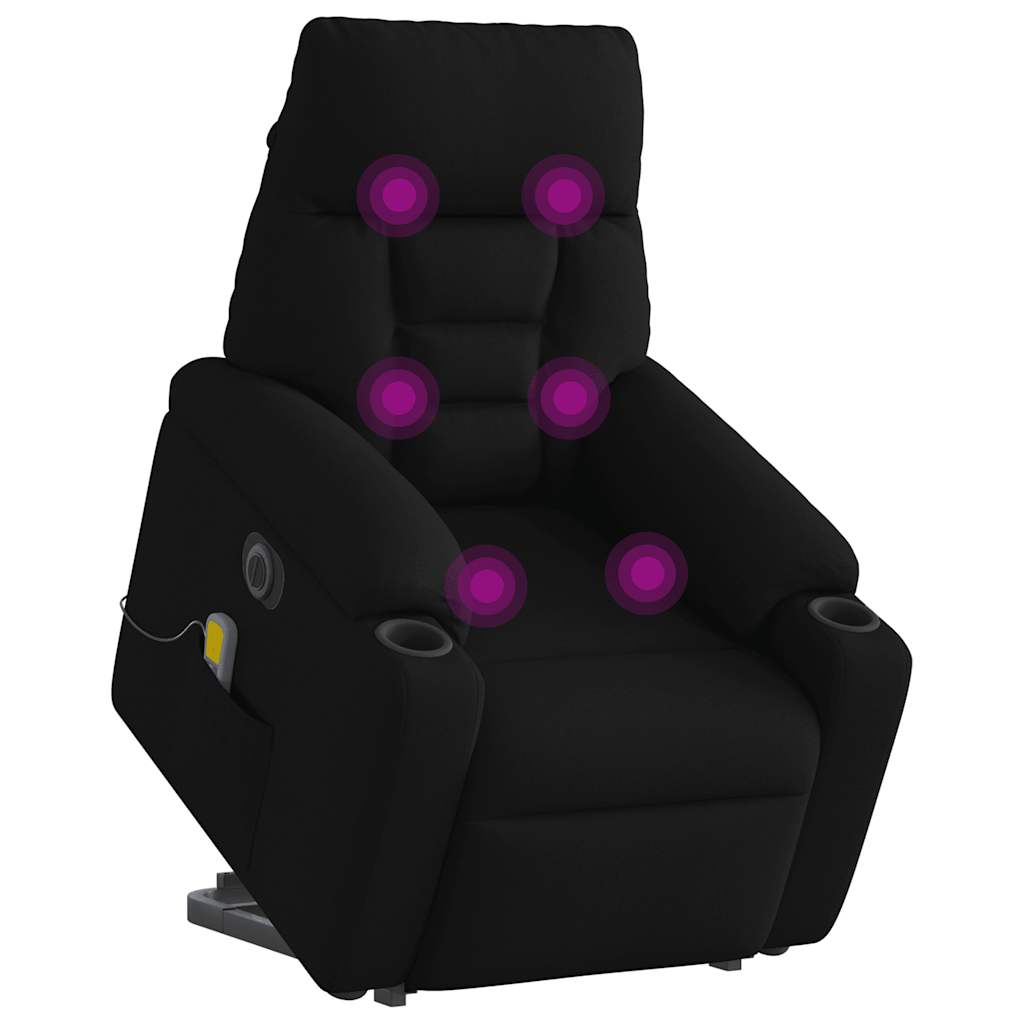 Sta-Op-Massagestoel Stof Zwart