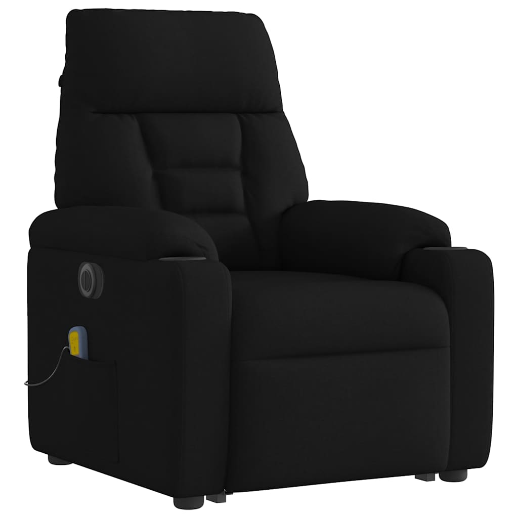 Sta-Op-Massagestoel Stof Zwart