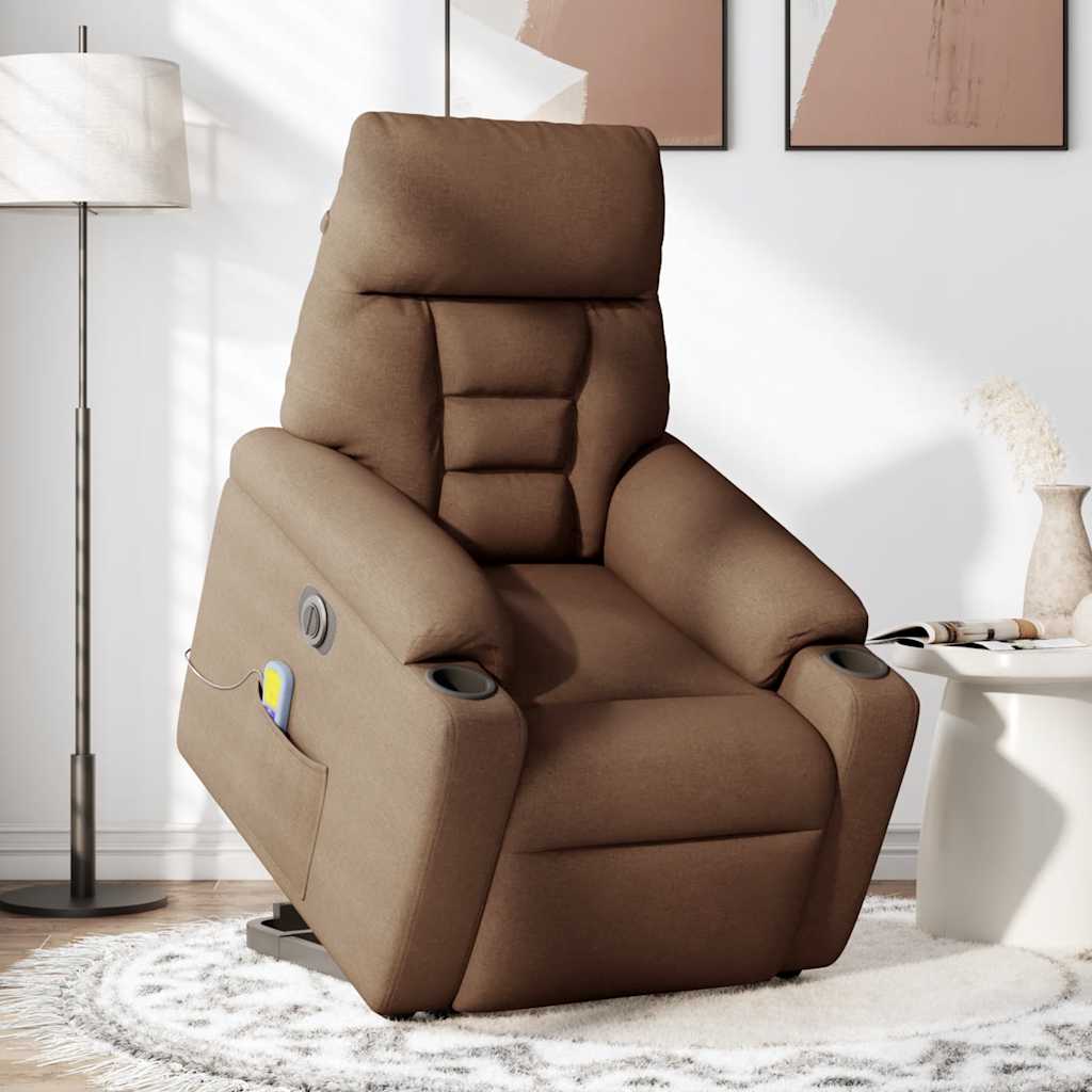 Sta-Op-Massagestoel Stof Bruin
