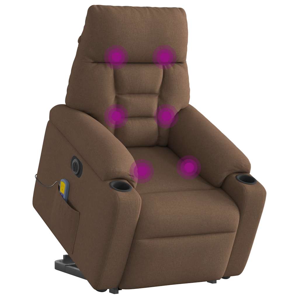 Sta-Op-Massagestoel Stof Bruin