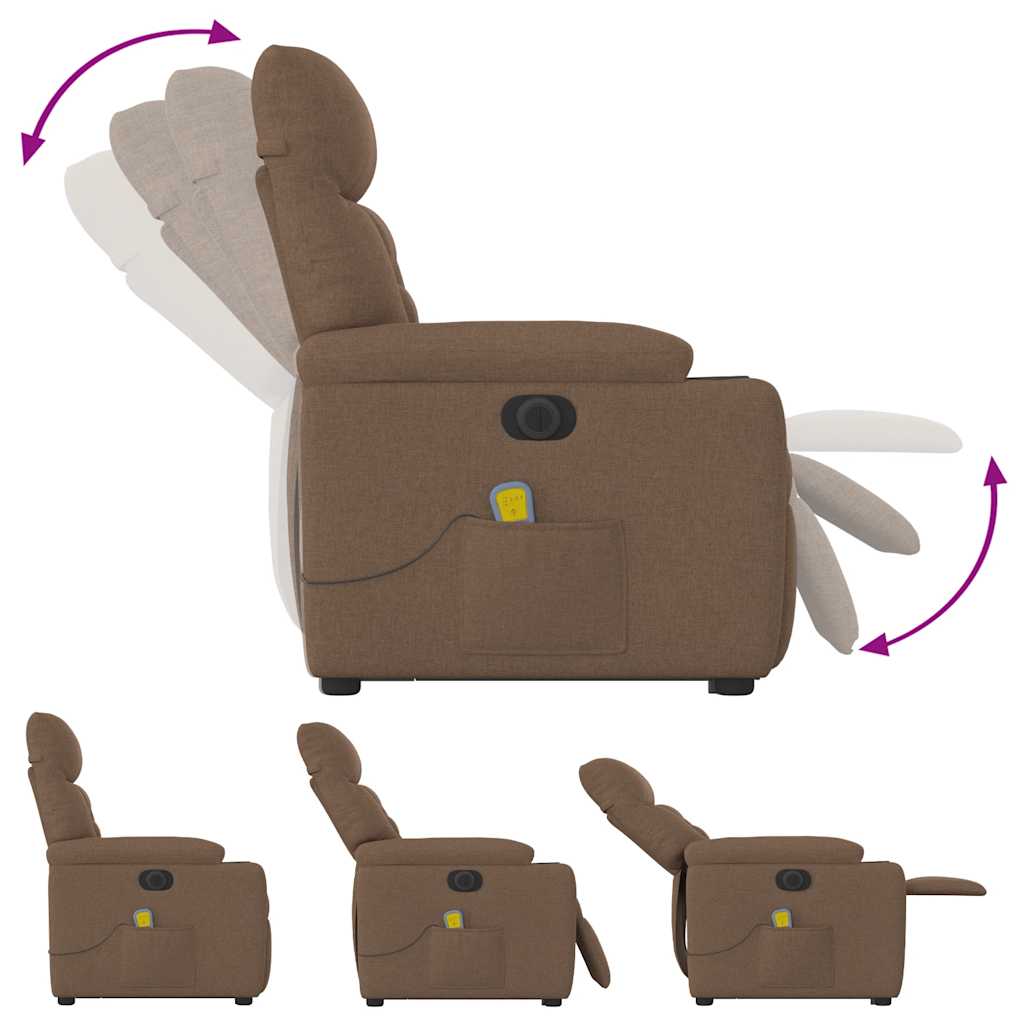 Sta-Op-Massagestoel Stof Bruin