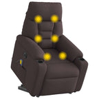 Sta-Op-Massagestoel Stof Donkerbruin