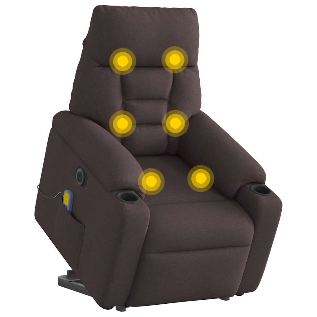 Sta-Op-Massagestoel Stof Donkerbruin