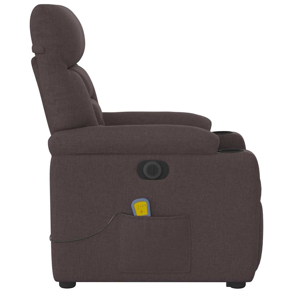Sta-Op-Massagestoel Stof Donkerbruin