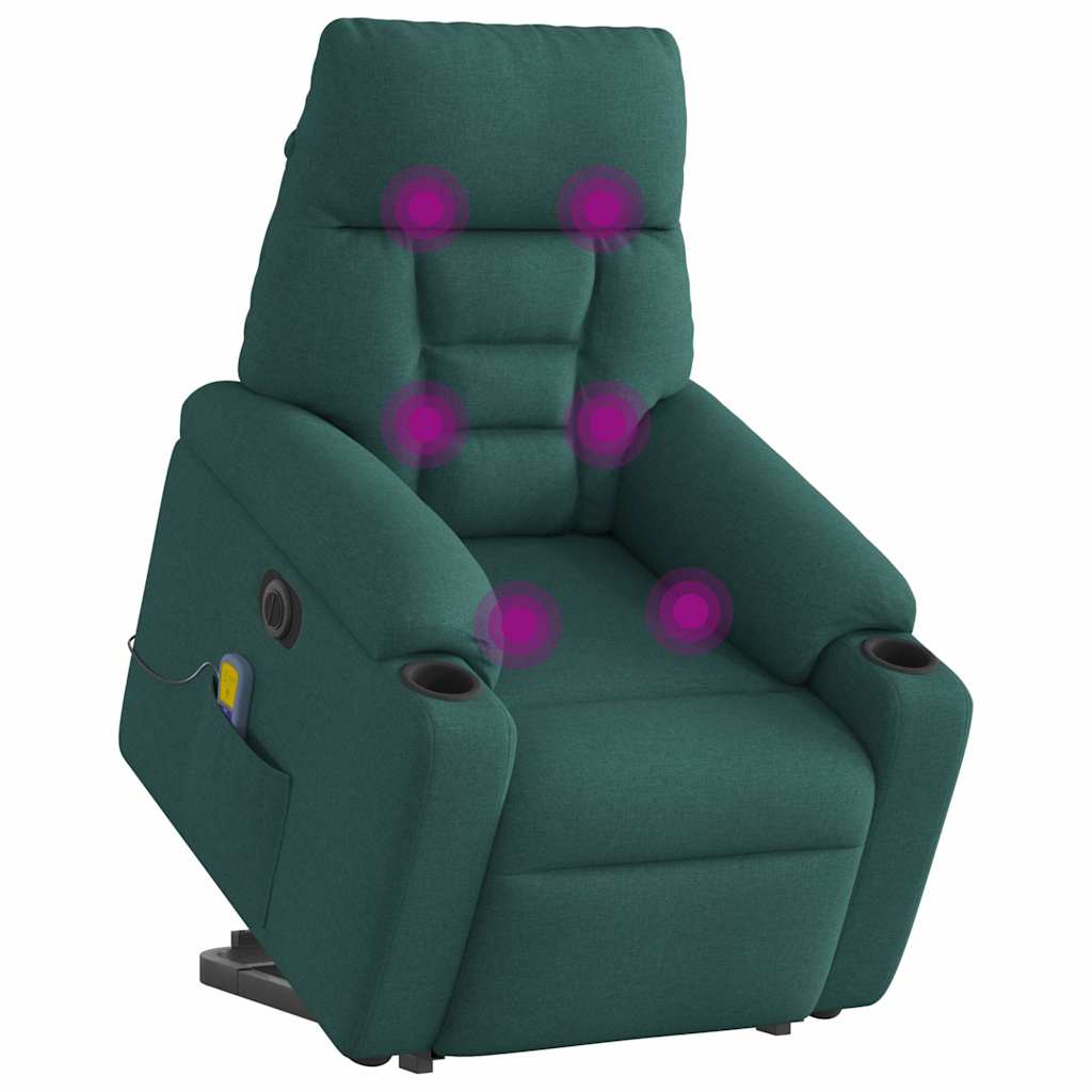 Sta-Op-Massagestoel Stof Donkergroen