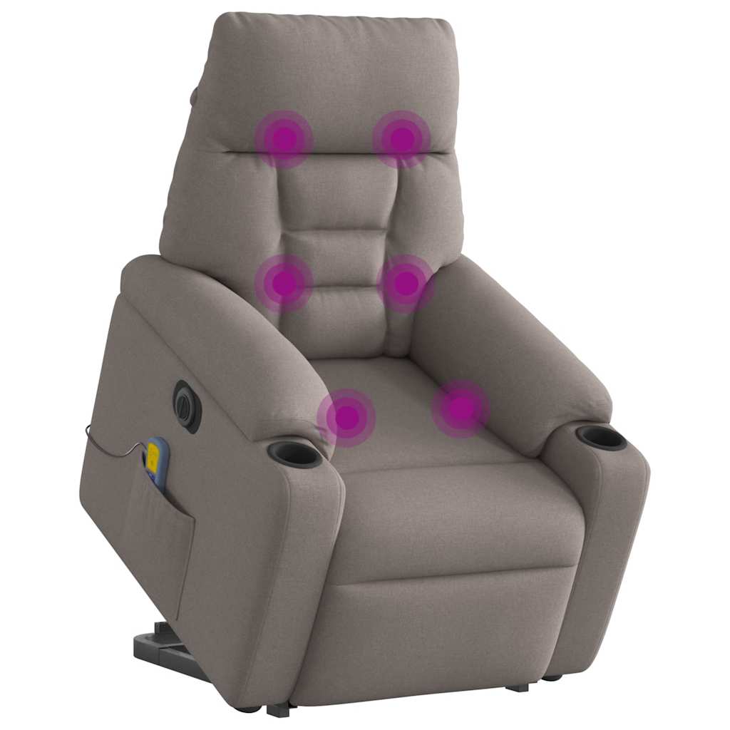Sta-Op-Massagestoel Stof Taupe