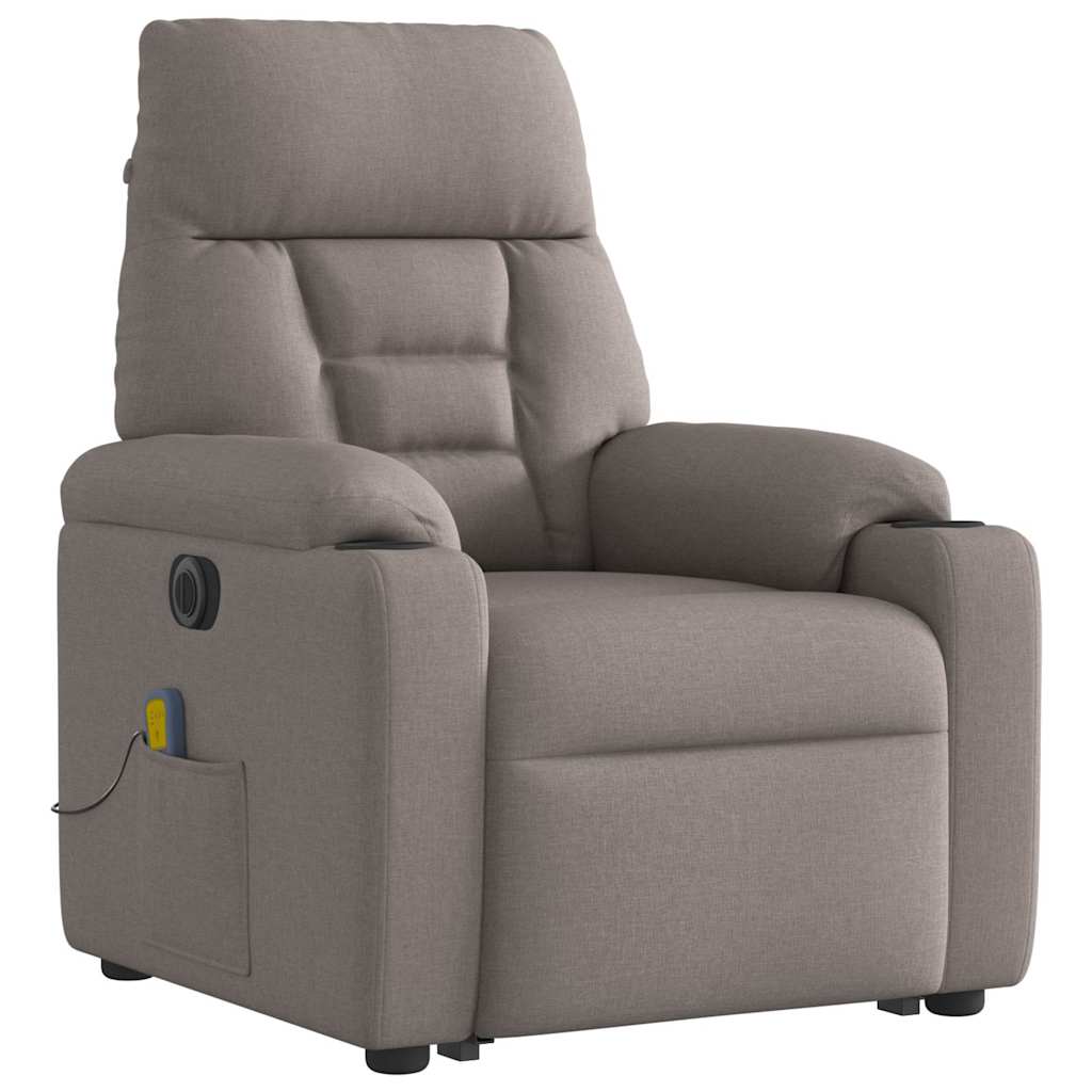 Sta-Op-Massagestoel Stof Taupe
