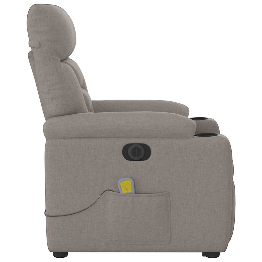 Sta-Op-Massagestoel Stof Taupe