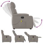 Sta-Op-Massagestoel Stof Taupe