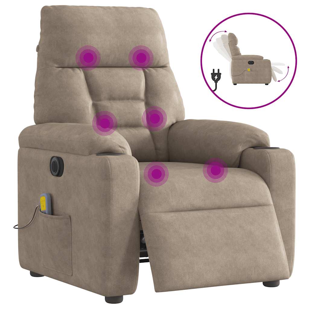 Massagestoel Microvezelstof Taupe