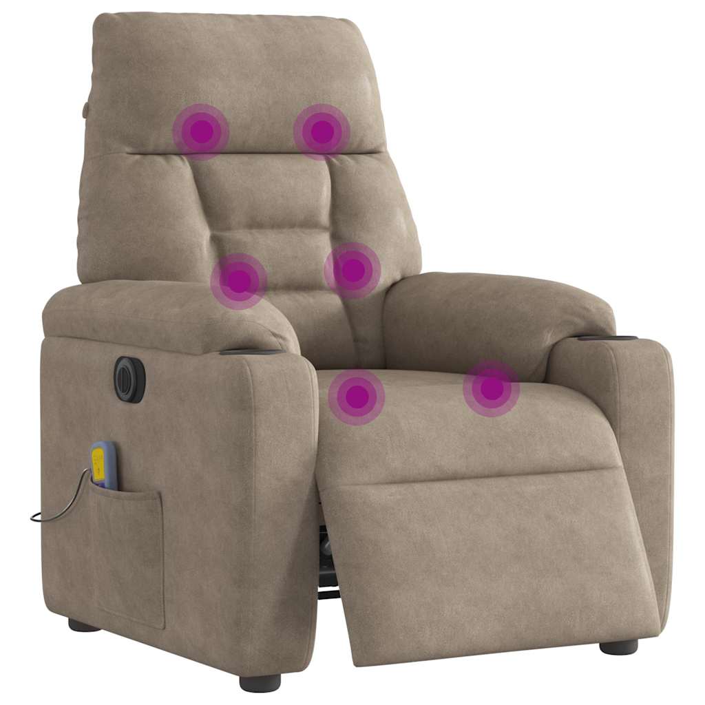 Massagestoel Microvezelstof Taupe