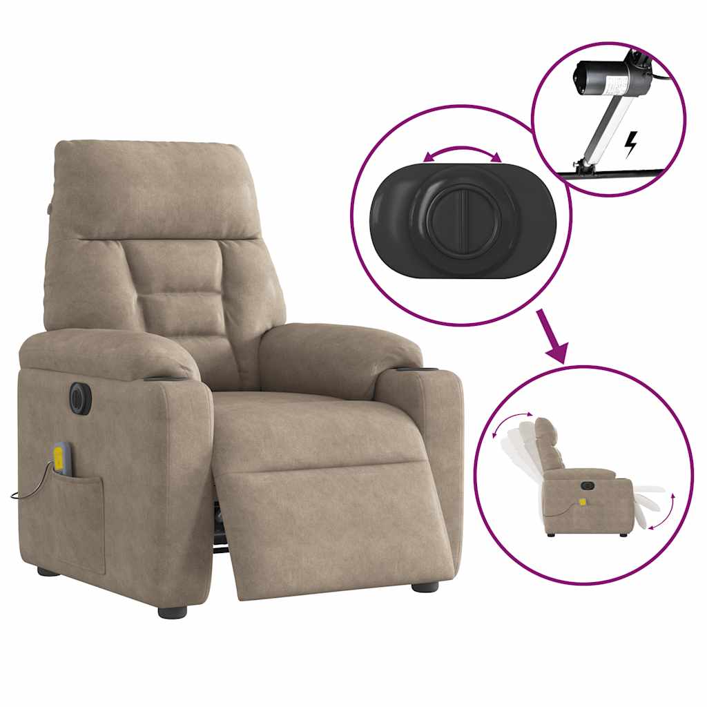 Massagestoel Microvezelstof Taupe