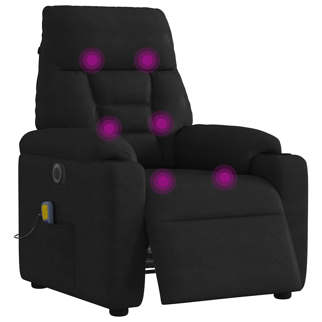 Massagestoel Microvezelstof Zwart