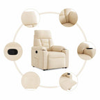 Sta-Op-Stoel Verstelbaar Microvezelstof Beige