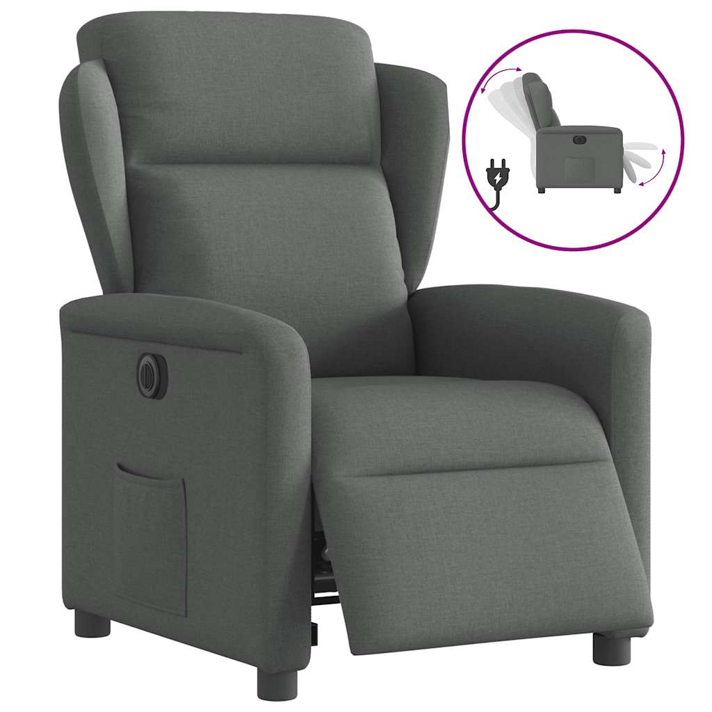 Massagestoel Stof Donkergrijs