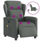 Massagestoel Stof Donkergrijs