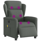 Massagestoel Stof Donkergrijs