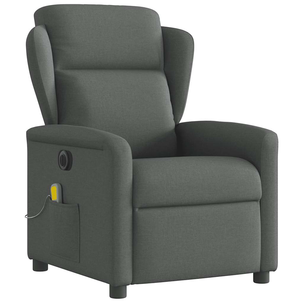 Massagestoel Stof Donkergrijs